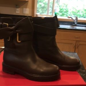 Valentino Bow Wrap Biker Boots